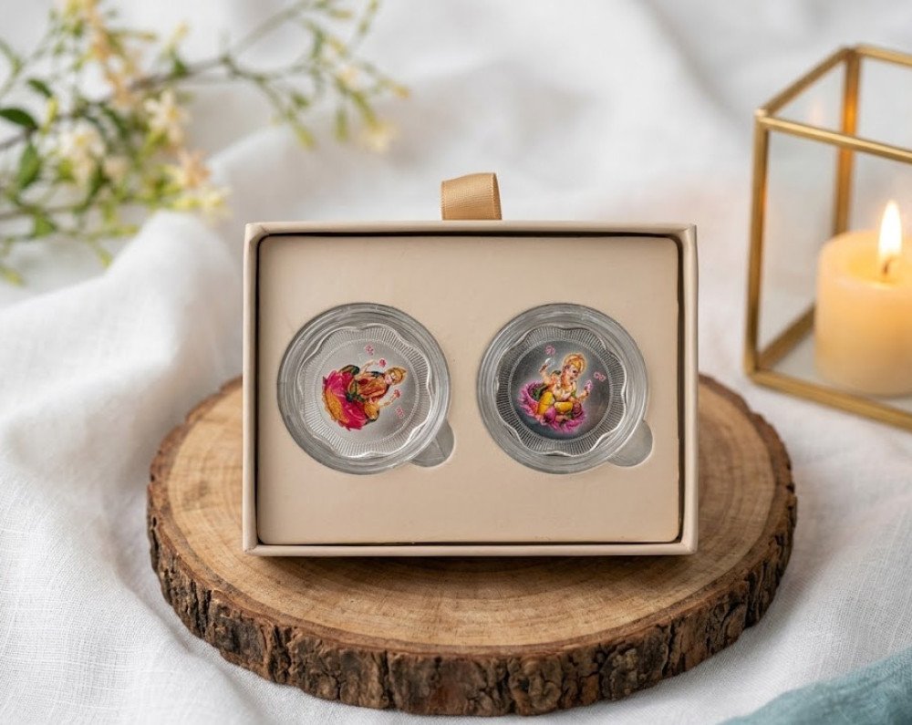 Laxmi Ganesh Pure Silver Coin